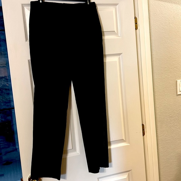 Ladies pants navy with tan stitching down side boot cut sz 10 vintage - Picture 1 of 2